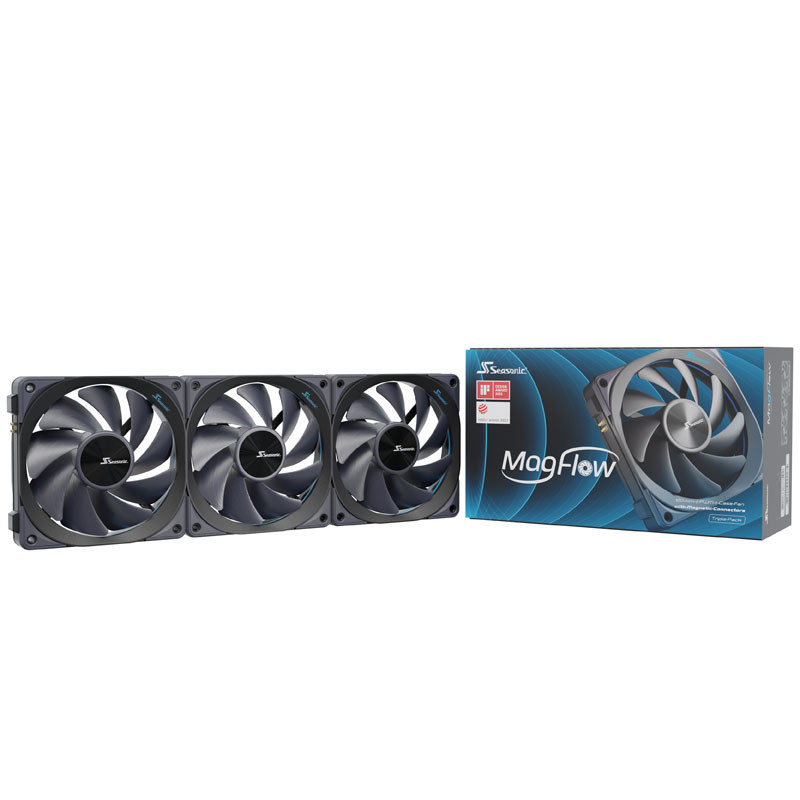 Seasonic MagFlow 1225 PWM Fan - 120mm Triple Kit (1YFNDF1RT3A10W), фото 1