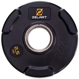 Диск прогумований 2.5 кг на гриф 50 мм Zelart TA-5160-2_5, фото 3