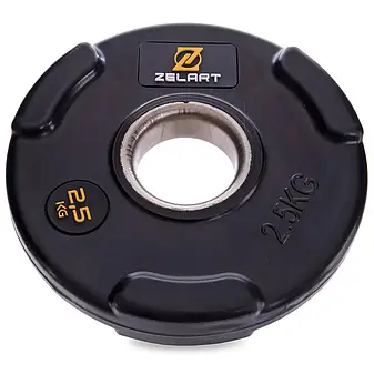 Диск прогумований 2.5 кг на гриф 50 мм Zelart TA-5160-2_5, фото 1