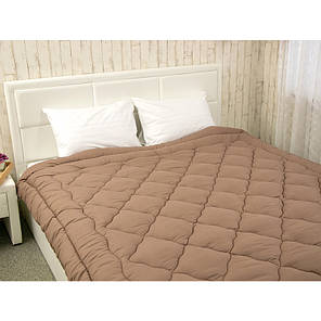 Ковдра вовняна Руно коричнева зимова 140х205 полуторна, фото 3