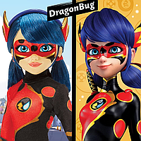 Немного повреждена упаковка! Miraculous Ladybug Dragonbug 10.5" Fashion Doll with Kwami and Dragon Headband