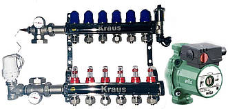 Колектор для теплої підлоги KRAUS на 12 контурів (Канада)