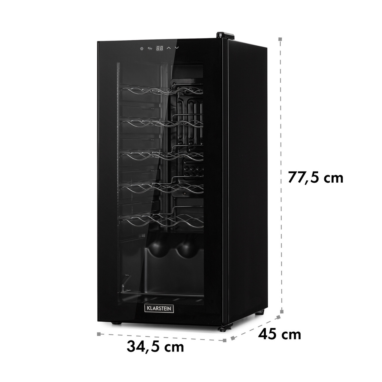 Shiraz 18 Slim Uno Винный холодильник 50л 18Fl Сенсорная панель управления 5-18°C 50 литров / 18 бутылок | - фото 10 - id-p1762685277