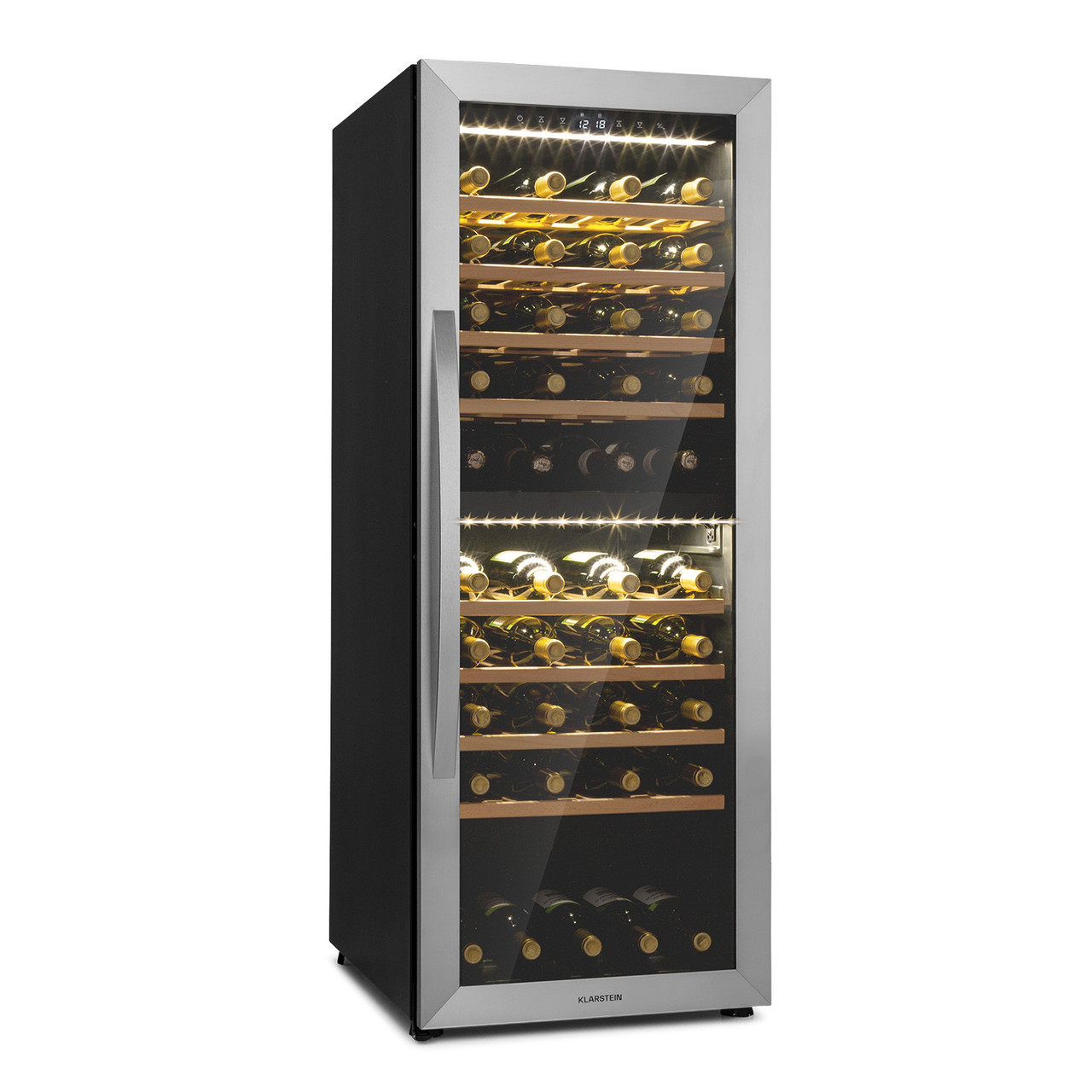 Винный холодильник Klarstein Vinamour 77 Duo 191 литр 5 20 °C 2 зоны охлаждения 77 бутылок | 2 зоны охлаждения - фото 1 - id-p1762685298
