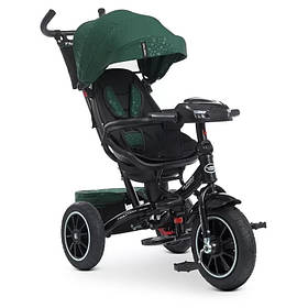 Велосипед триколісний TURBOTRIKE М 5448HANS-4ST коляс, сид360, муз, світло, св.хід кол, торм, зелений, Toyman