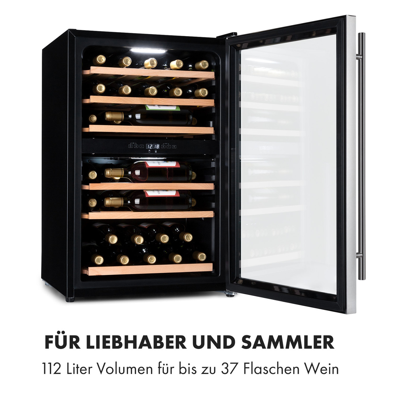 Винный холодильник Vinamour 37 Duo 2 зоны охлаждения 112 литров 37 бутылок (Германия, читать описание) - фото 3 - id-p1762685324