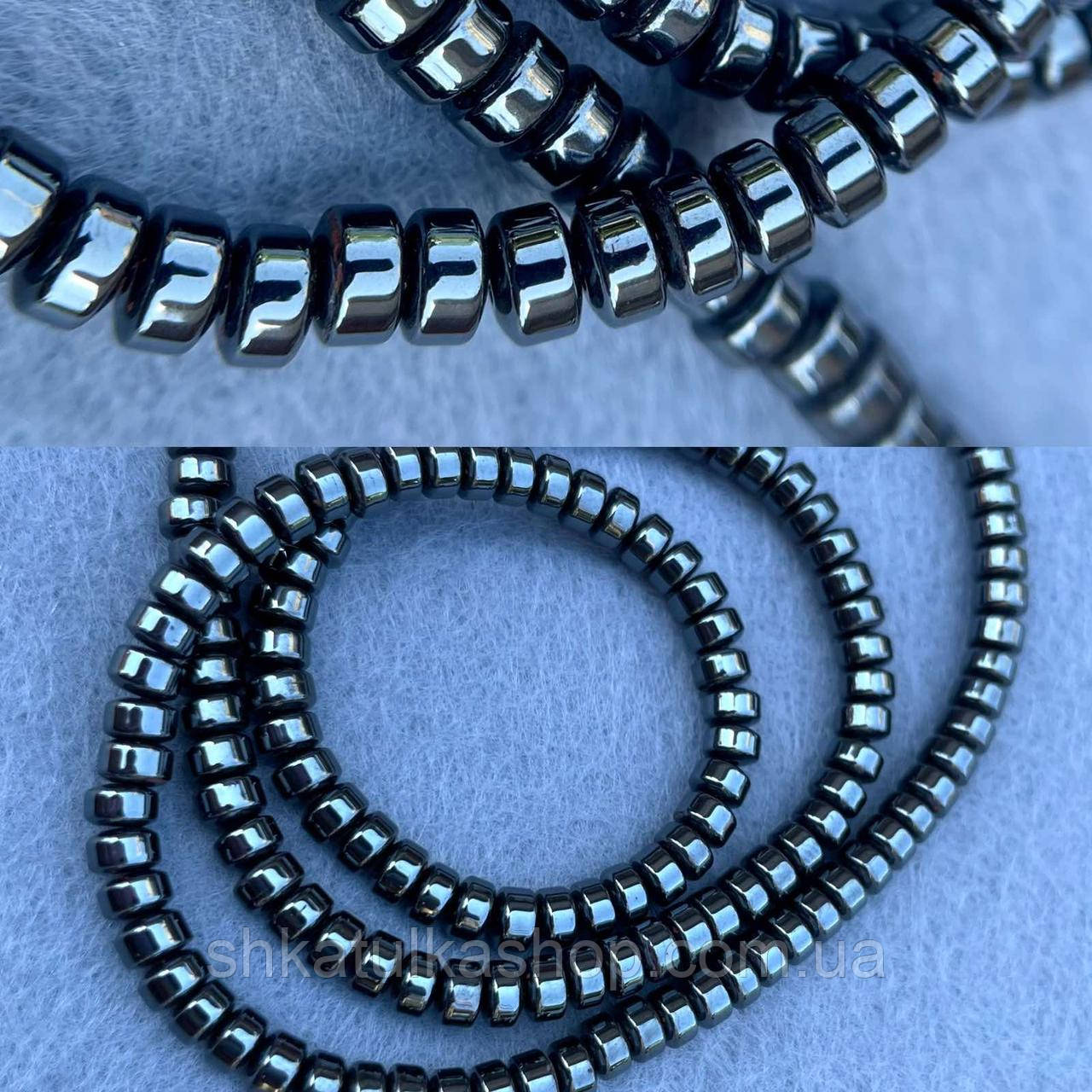 Купить Гематит натуральный 2*4мм, гладкий, цена 129.60 ₴ — Prom.ua (ID ...