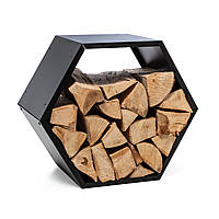 Hexawood Black Wood Storage Hexagon Shape 50.2x58x32cm Black (Германия, читать описание)