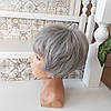 Перука піксі боб з термоволокна сивий мікс 2851-51, фото 4