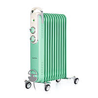 Масляный радиатор Thermaxx Retroheat 2500W напольные ролики зеленый (Германия, читать описание)