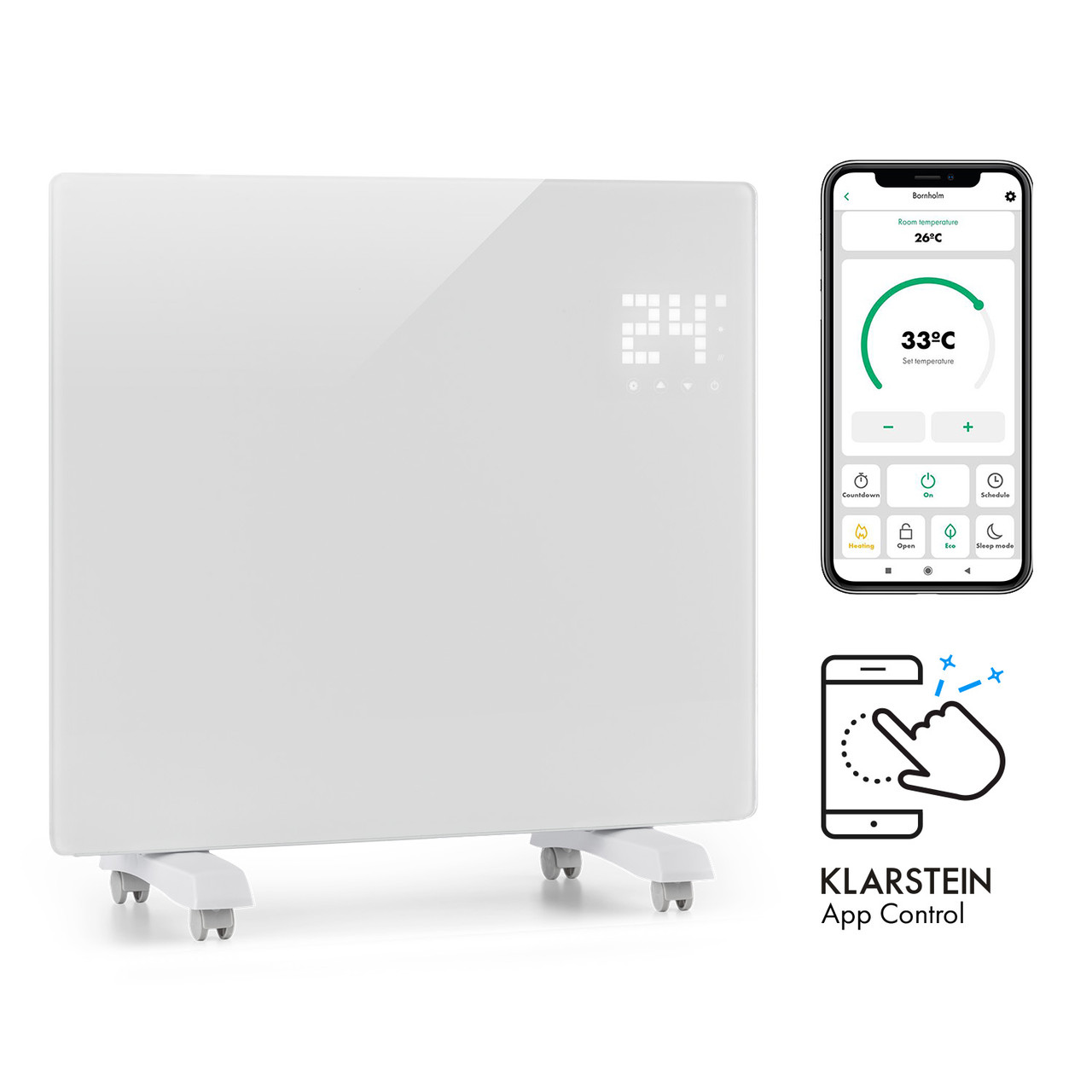 Умный конвекционный обогреватель Bornholm Single Smart 1000W App Control White (Германия, читать описание) - фото 1 - id-p1762685816