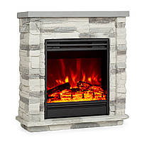 Lienz Electric Fireplace 1800W Stone Decor Polystone Пульт Дистанционного Управления Светло-Серый (Германия,