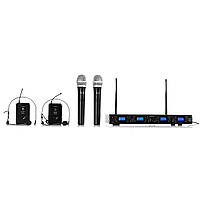 UHF-550 Quartett3 4-канальный набор беспроводных микрофонов UHF 2 портативных микрофона / 2 микрофона для