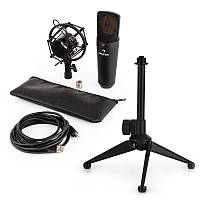 MIC-920B USB Microphone Set V1 - черный микрофон с большой диафрагмой и настольная подставка (Германия, читать