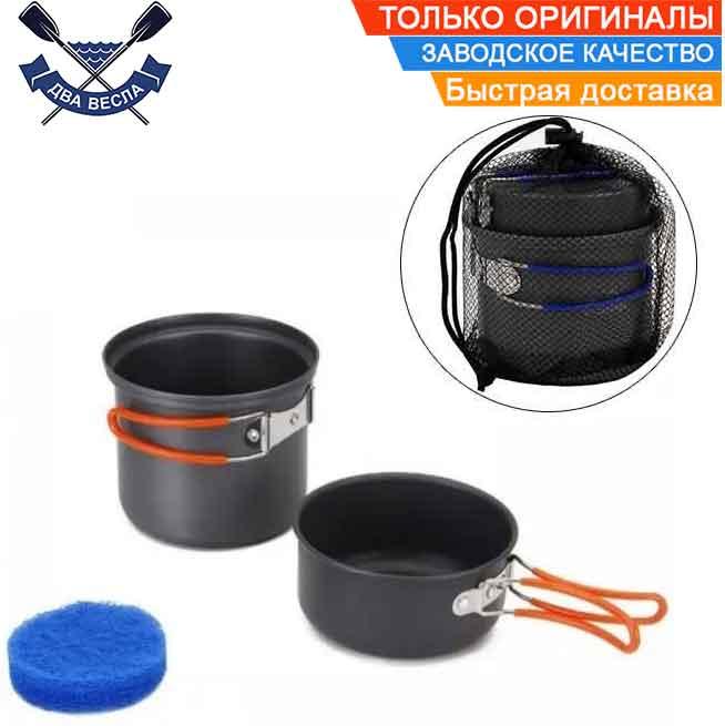 Каструля кухоль з кришкою-сковорідкою Tramp анодована 0,9+0,5 л туристична каструля кухоль складаний розкладний, фото 1