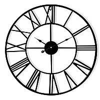 Часы настенные Queensway 100 с металлическим каркасом Silent Ø 100 см, черные (Германия, читать описание)