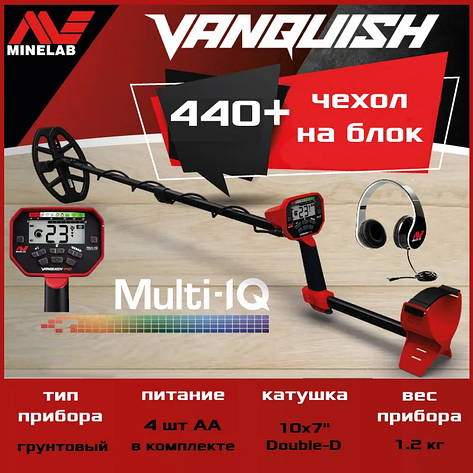 Металошукач Minelab Vanquish 440 - Гарантія 3 роки. Безкоштовна доставка!, фото 1