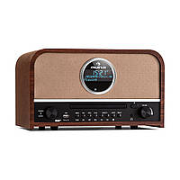 Auna Columbia DAB-радио 60 Вт CD-проигрыватель DAB+/FM-тюнер Запись через USB Bluetooth Коричневый (Германия,