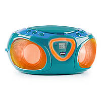 CD-плеер Roadie CD Boombox FM Light Show Bluetooth 5.0 Petrol (Германия, читать описание)