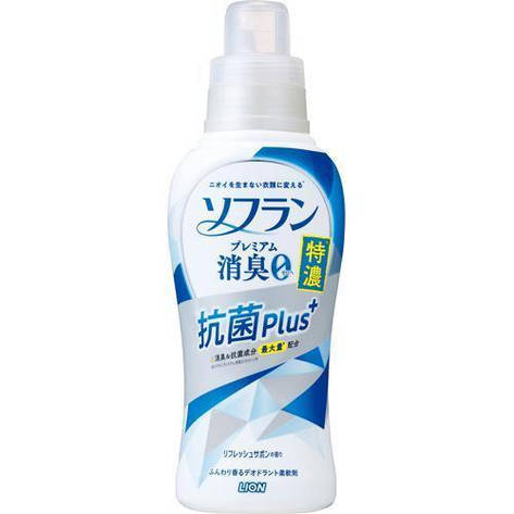 320586 Кондиціонер для білизни Lion Soflan Premium Deodorant Antibacterial Plus з ароматом жасмину та акватики, фото 1