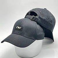 Стильная мужская женская кепка - бейсболка с логотипом и регулятором, черная VK 1430