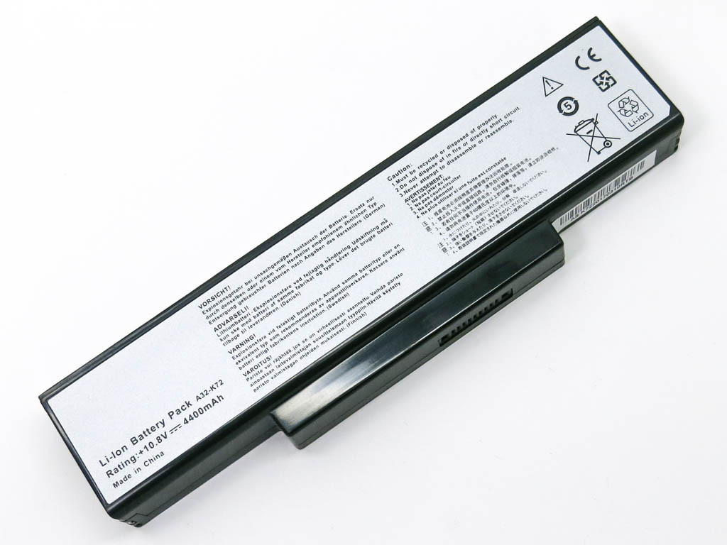Батарея A32-K72 для ASUS A73, X72, X73, X7 (A32-N71) (11.1V 4400mAh).