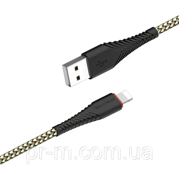 Кабель BOROFONE BX25 Powerful Lightning 1m (1метр)