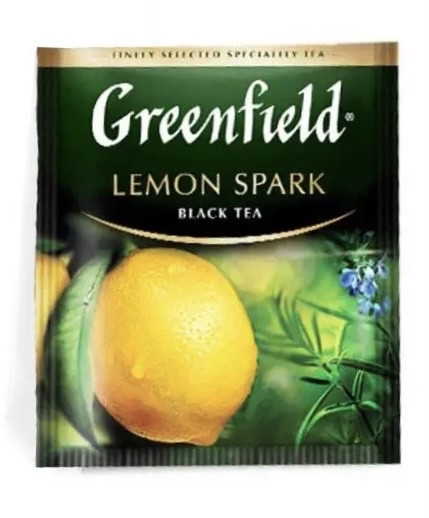 Чай чорний із лимоном Greenfield Lemon Spark (Грінфілд ) 100пакетів