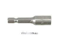 Насадка торцева магнітна 6-гранна YATO : HEX М7 x 48 мм. HEX Ø= 1/4" [200/600]