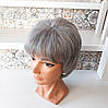 Перука каскад пишний з термоволокна сивий мікс 2855-51, фото 3