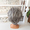 Перука каскад пишний з термоволокна сивий мікс 2855-51, фото 4