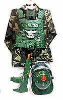Іграшковий набір військового костюм шолом дитячий автомат граната ніж M012A