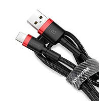 Кабель Baseus cafule Cable USB For lightning 1.5A 2M Red+Black (CALKLF-C19)