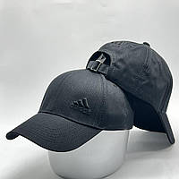 Стильная мужская женская кепка - бейсболка с логотипом и регулятором, черная VK 1435