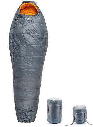 Спальний мішок-кокон Pinguin Topas CCS (-1/-7-25°C) 195 см, Left Zip, Grey, фото 1