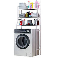 Полка стелаж над стиральной машинкой Multi Corner Shelf TM-101 Белая, органайзер держатель для ванной комнаты
