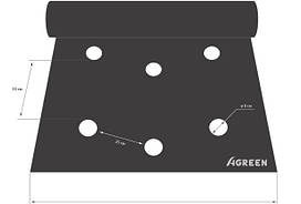 Агроволокно Agreen 50 чорне (1,6 х 100 м) з перфорацією 3 отвори