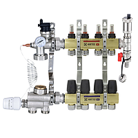 Коллектор Raftec на 4 контура для теплого пола с нижним подключение Германия