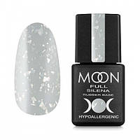 База каучукова Moon Full Silena 2020, білий з срібною поталлю, 8 мл