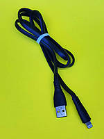 Кабель Usb Lightning 4you Sula black (2.4A, Silicon)