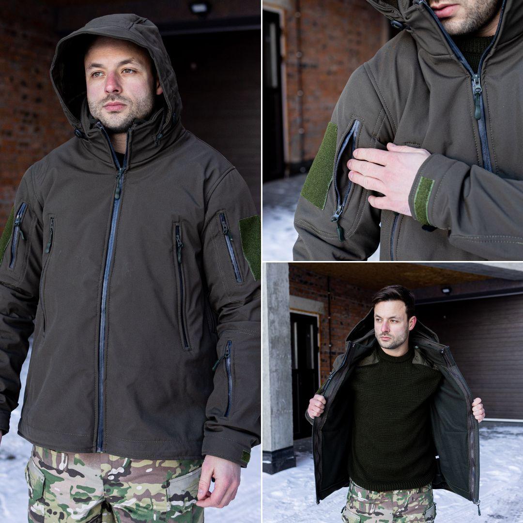 Куртка 2 в 1 з підстібкою (СШ-З22) Soft Shell Grifon олива, фото 1
