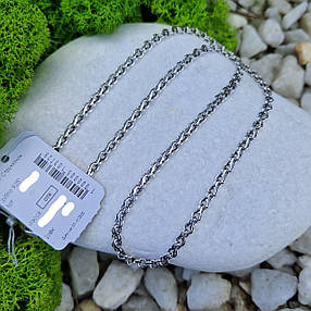 Срібний ланцюжок 925° проби 55 см * 4 мм "Струмок" з чорнінням, фото 3