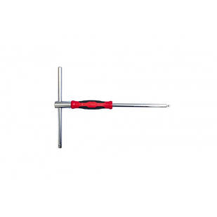 Вороток 1/4" 290м Т-подібний з прогумованою поворотною рукояткою