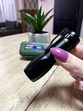Ручний ліхтарик USB Charge компактний чорний, фото 5