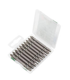 Набір біт 10пр. 1/4" Philips (PH2xPH2; L-65мм) в пластиковому футлярі