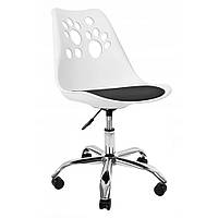Современное офисное кресло для офиса B-881 Рабочий стул Кресло для мастера Офисные стулья белые с черным