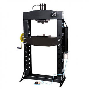 Прес гідравлічний 75т напольний з манометром та виносним насосом, (роб. висота: 0-900ММ)