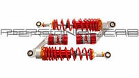 Амортизаторы (пара) для мопеда Delta 340mm, газомасляные (красные) " EVO "