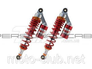 Амортизатори (пара) для мопеду Delta 325mm, газомасляні (червоні) "EVO", фото 1
