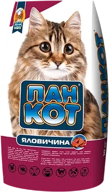 Пан Кіт - Яловичина, корм для кішок на основі яловичого м'яса, 400 г (40374), фото 1